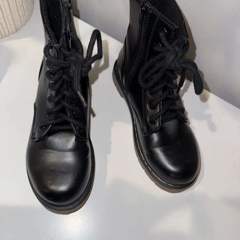 Black Combat boots size 6.5 - Picture 2 of 7